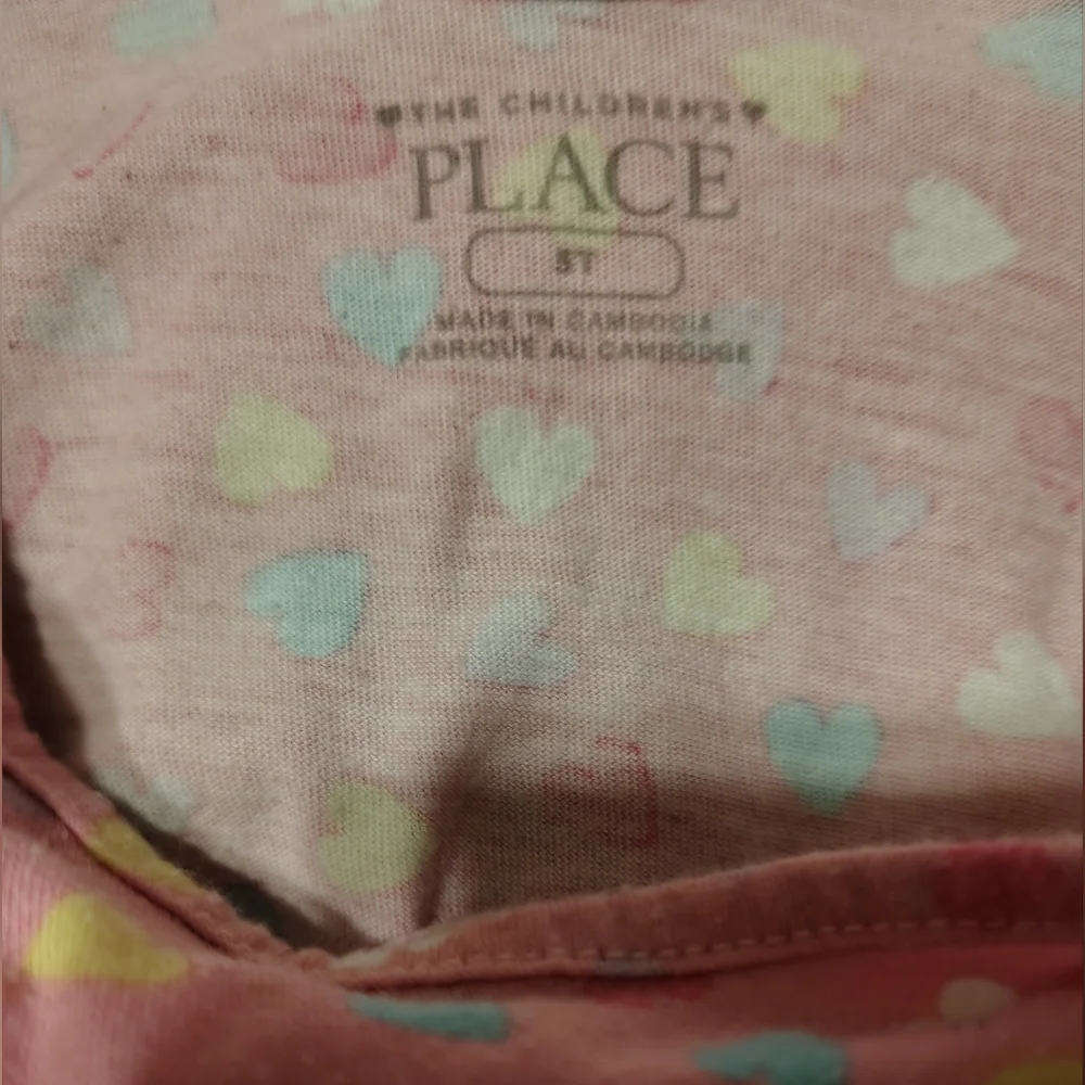 The Children's Place Pink Heart Short Sleeve Tee